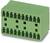Zielony złączacz wielostykowy w prostokątnej obudowie, odpowiedni do połączeń elektrycznych.