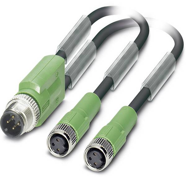 Kabel do czujników/elementów wykonawczych Phoenix Contact SAC-3P-M12Y/2X0,3-PUR/M 8FS 1671331, złącze męskie M12, proste, 1 szt.