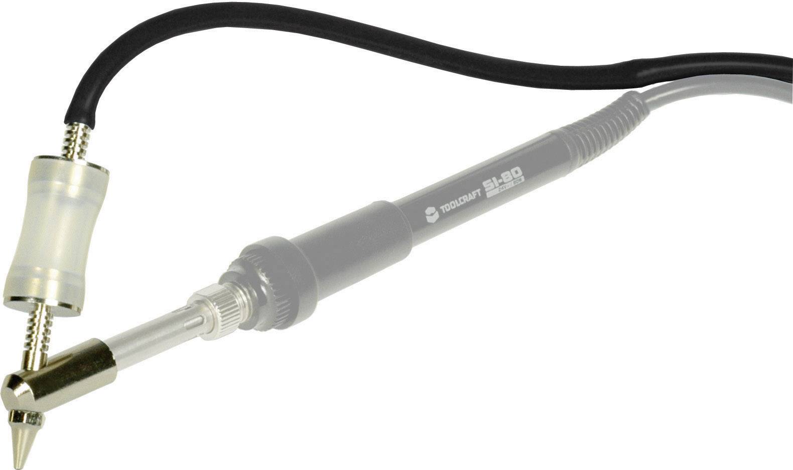 Lutownica z przewodem i ostrzem, odpowiednia do prac lutowniczych w elektronice.