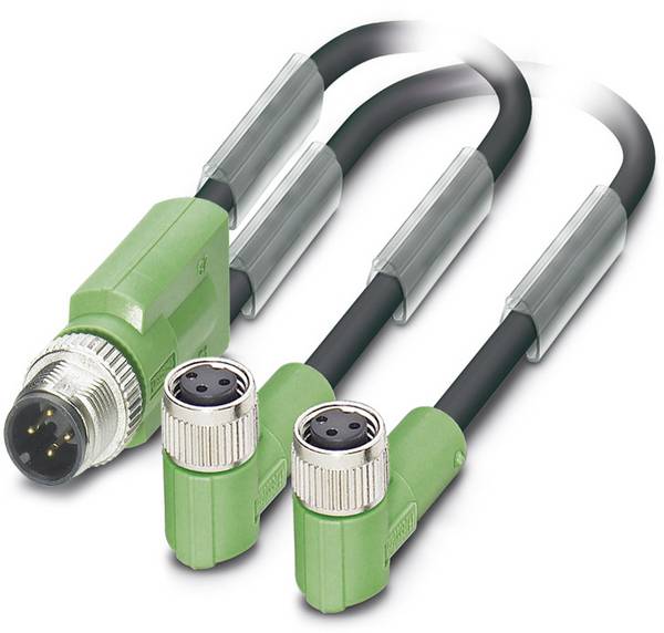 Kabel do czujników/elementów wykonawczych Phoenix Contact SAC-3P-M12Y/2X0,3-PUR/M 8FR 1671373, złącze męskie M12, proste, 1 szt.