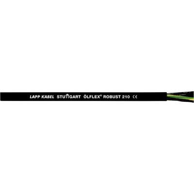 Czarny kabel z napisem 'LAPP KABEL STUTTGART OLFLEX ROBUST 210 C'. Fragment kabla ukazuje kolorowe przewody.