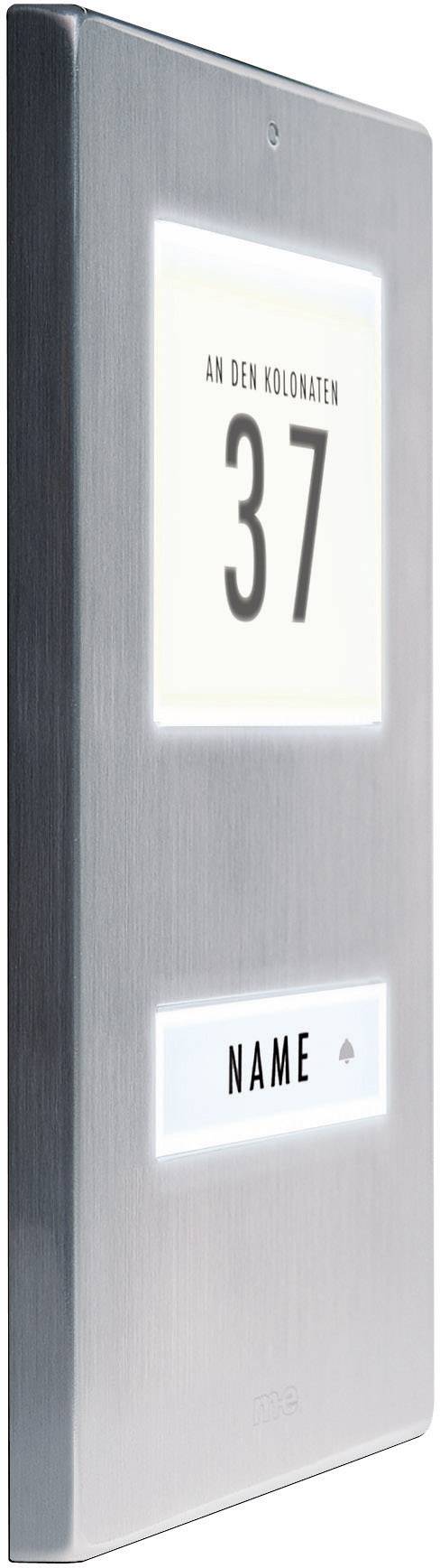 Кнопка дзвінка m-e modern-electronics KT 1-EG з адресою та іменем, 1 шт., нержавіюча сталь, 12 В/1 А