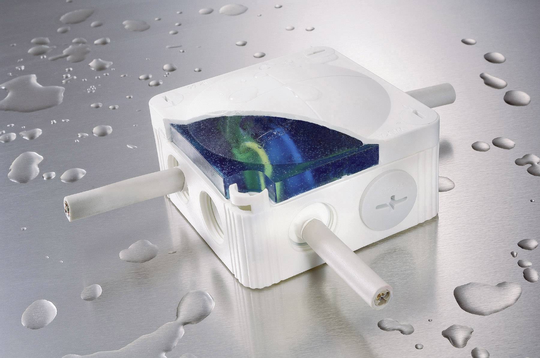 Розподільна коробка Wiska 10060457 з герметичною пастою (Д x Ш x В) 85 x 85 x 51 мм сіра IP68 1 комплект