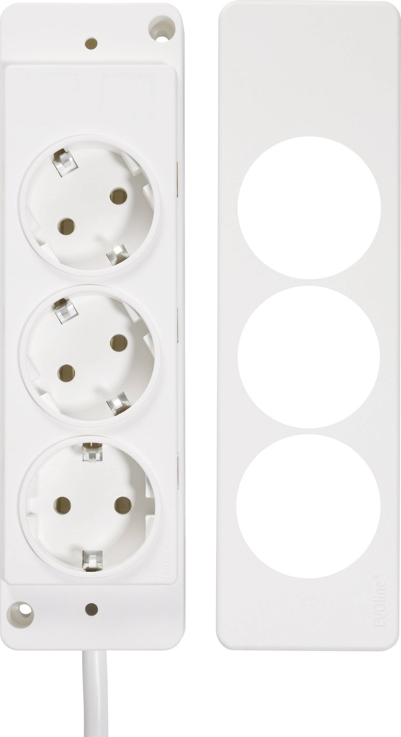 Подовжувач EVOline 151000156300, захисний роз'єм, кількість розеток: 3