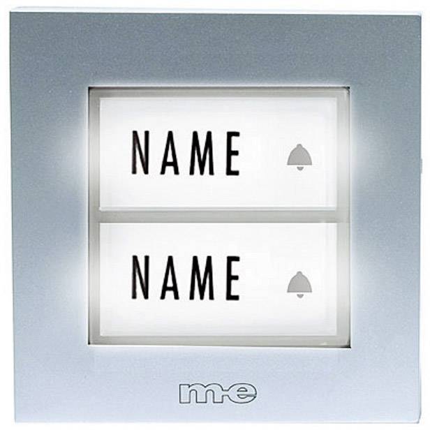 Кнопка дверного дзвінка m-e modern-electronics KTB-2 S, 12 В/1 А, IP44, срібна