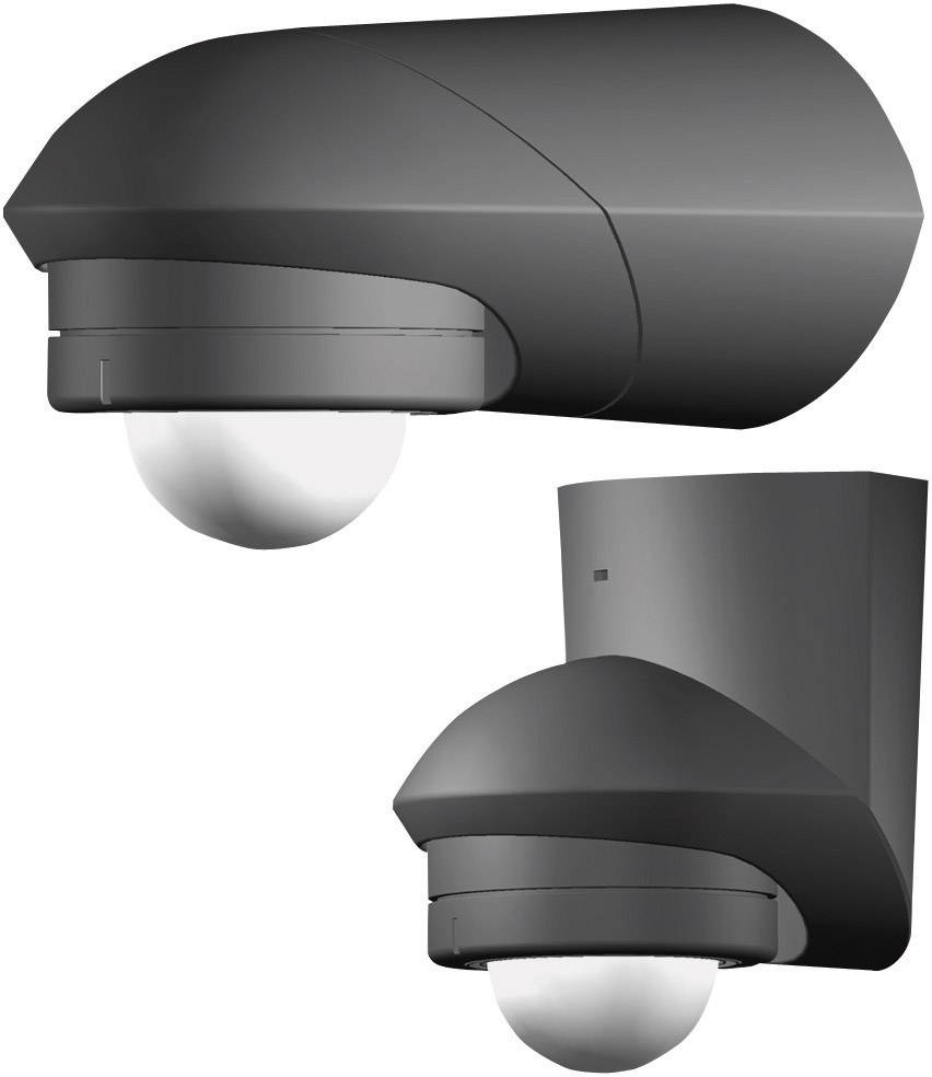 Grothe 94534 Датчик руху PIR для поверхневого монтажу, реле 240°, чорний, IP55