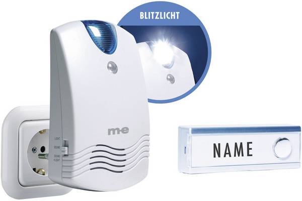 m-e modern-electronics FG1.2 Dzwonek radiowy Dzwonek z nazwiskiem, lampa błysk