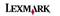 Logo firmy LEXMARK ze stylizowanym czerwonym diamentem.