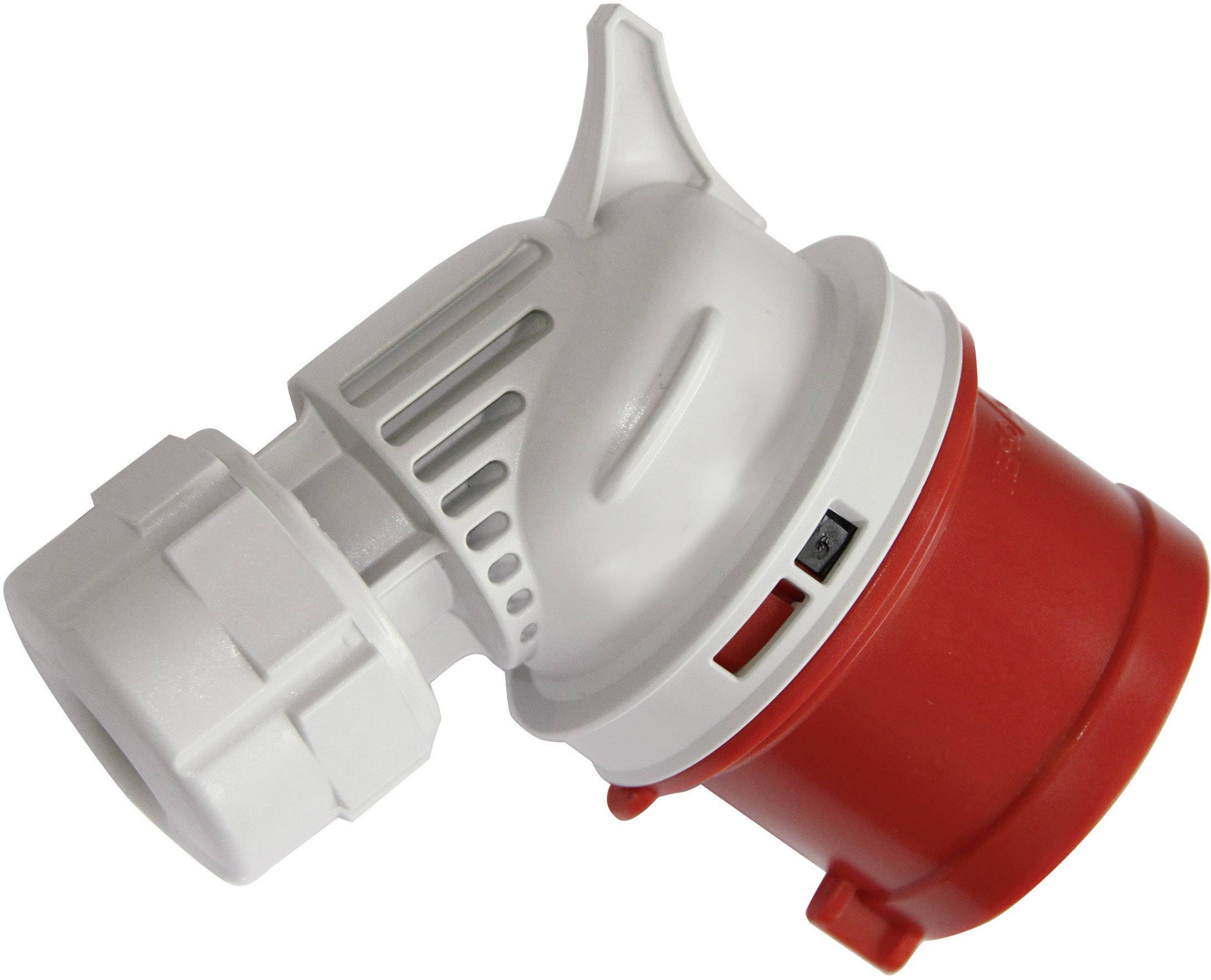 Кутова вилка CEE 16 A, 400 V, 5-контактна, червона