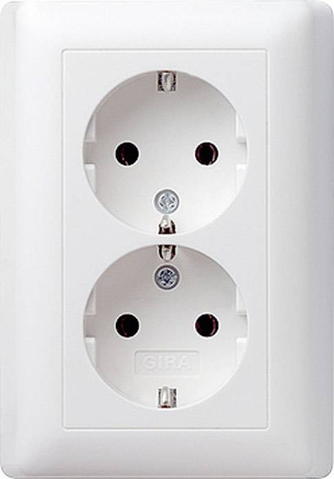 GIRA Płytka przycisku Gniazdo elektryczne podwójne System 55, Standard 55, E2, Event, Event Klar, Event Opak, Esprit, Cl
