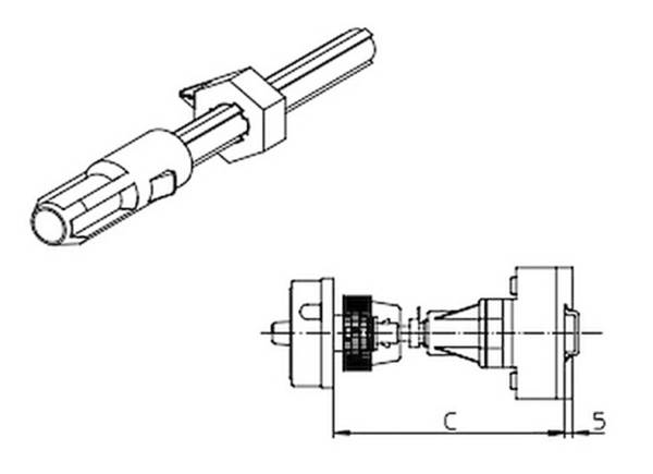 Metalowa oś Sälzer AVA8-215, 1 szt.