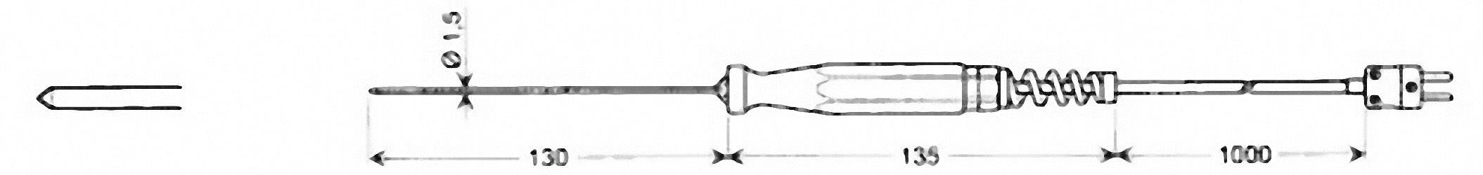 Датчик проникнення Greisinger GES 130 типу K, 602167, від -65 до 550 °C