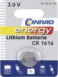 Bateria guzikowa, litowa Conrad Energy CR 1616