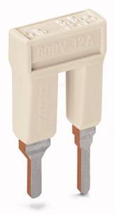 Prostokątny, kremowy wkład bezpiecznikowy z napisami '800V 32A' i 'Efen'. Na dole znajdują się dwa metalowe styki wtykowe.