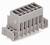Szary element łączący z tworzywa sztucznego posiadający kilka równolegle rozmieszczonych pozycji styków. Odpowiedni do zastosowań elektrycznych.
