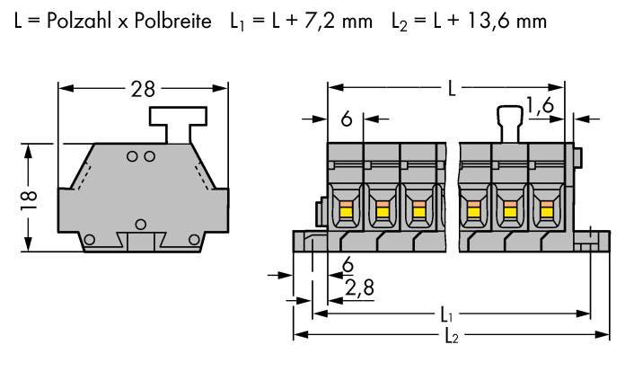 WAGO 261-424/331-000 2-przewodowa listwa zaciskowa