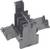 Czarny element z tworzywa sztucznego o budowie krzyżowej z ponumerowanymi stronami. Stosowany w przemysłowych złączach elektrycznych.
