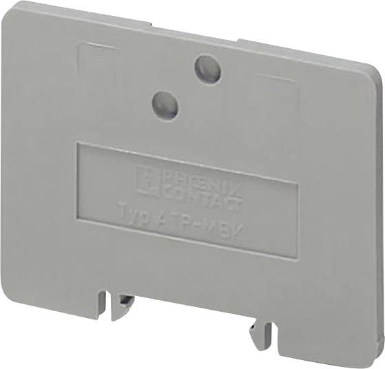 Szare plastikowe element z wytłoczonym napisem 'PHOENIX CONTACT TYP A-TP-I/V', prawdopodobnie osłona lub uchwyt komponentu.