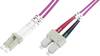 Digitus DK-2532-01-4 światłowodowe do światłowodów kabel 1.00 m fioletowy [1x złącze męskie LC - 1x złącze męskie SC] 50/125 µ Multimode OM4