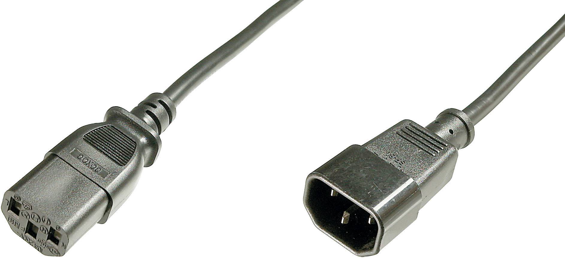kabel IEC Digitus DIGITUS - Netzkabelverlängerung AK-440201-012-S, brak ekranu, 1.20 m, 1 szt.