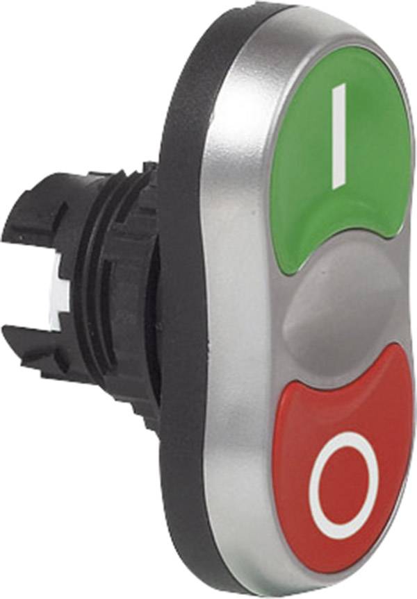 Подвійне переднє кільце-ґудзик, пластикове, хромоване, зелене, червоне BACO L61QB21B 1 шт.