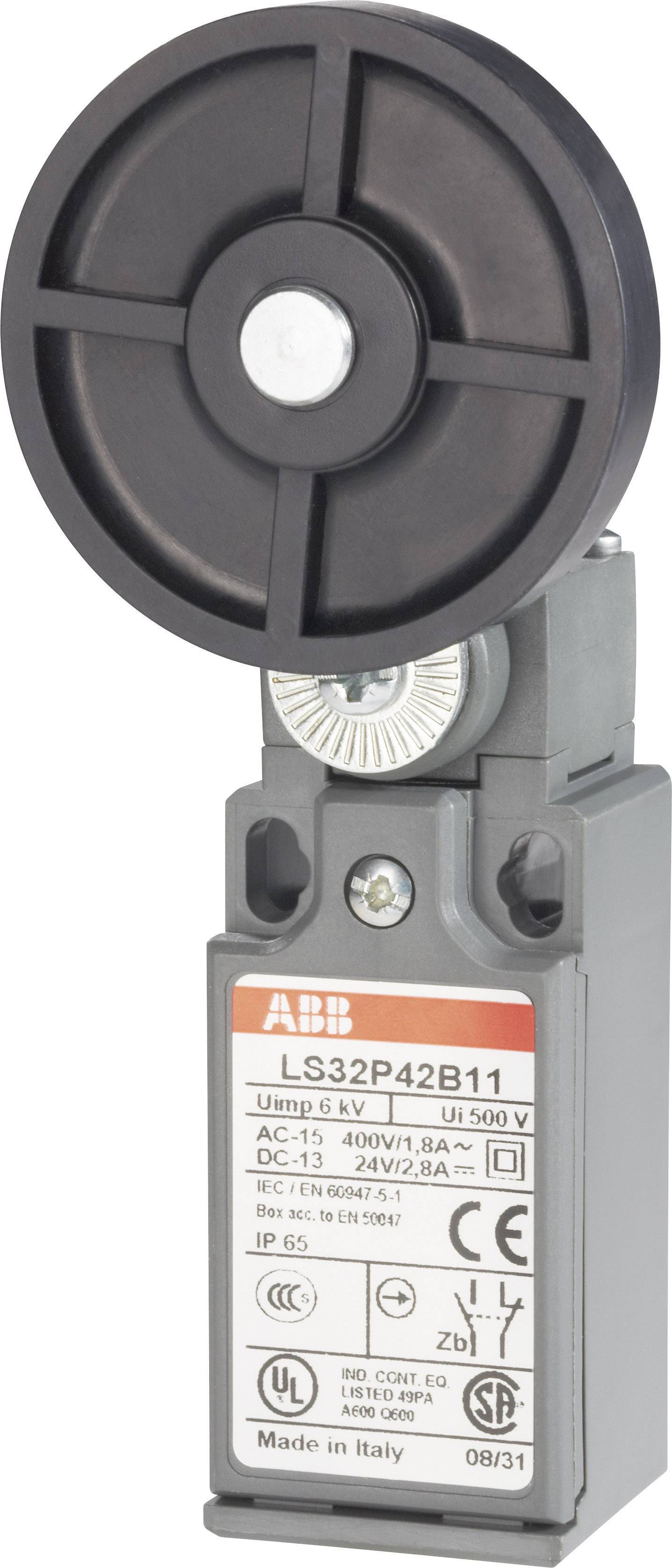 Кінцевий вимикач ABB LS32P42B11 400 В/AC 1,8 А роликовий важіль з коротким замиканням IP65 1 шт.