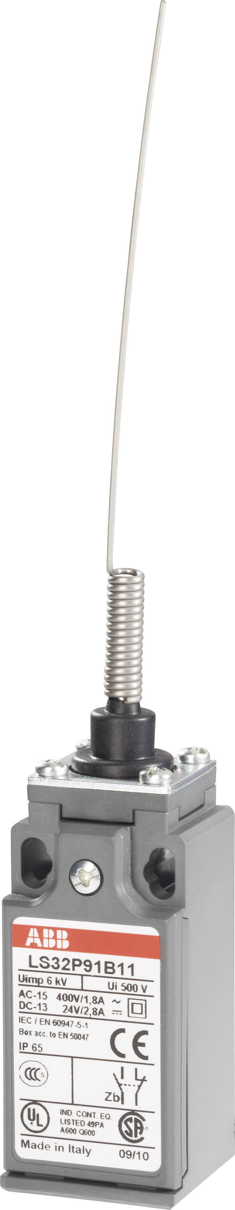 Кінцевий вимикач ABB LS32P91B11 400 В/AC 1,8 А пружинний фіксатор миттєвого спрацьовування IP65 1 шт.