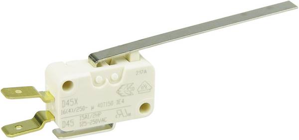 Mikroprzełącznik D45U-V3LL 250 V/AC 16 A 1 x wł/(wł) ZF chwilowy 1 szt.