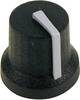 Cliff CL170844CR CL170844CR Pokrętło czarny, szary (Ø x W) 16.8 mm x 14.5 mm 1 szt.