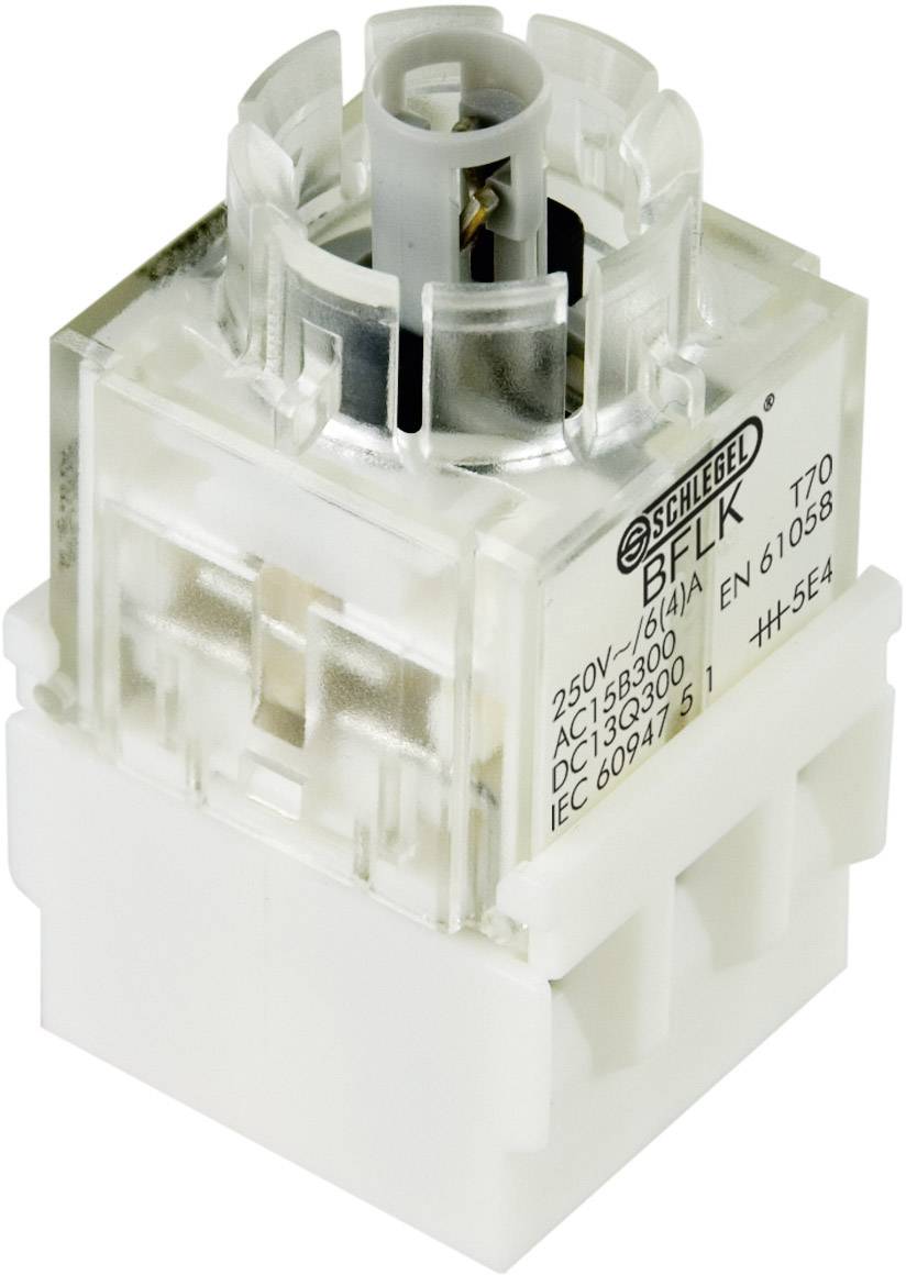 Контактний елемент BFL5K включає патрон лампи 1 NC, 1 NO з засувкою 250 В Schlegel BFL5K 1 шт.