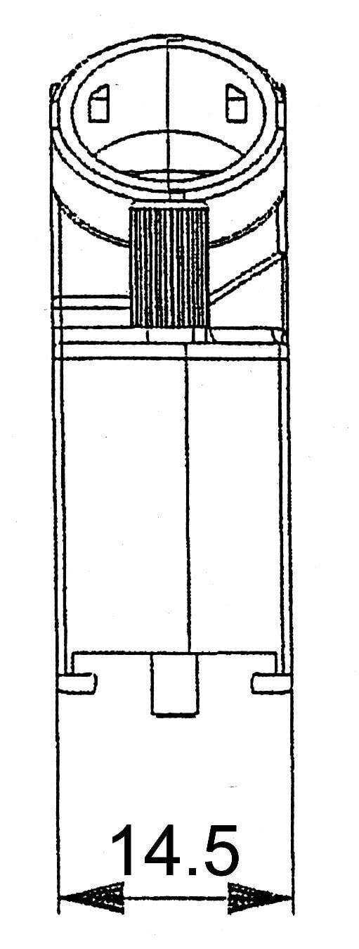 Корпус D-Sub AMET-09 RS-45, кутовий (135°), 9-контактний
