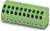 Zielony złącze z dziesięcioma stykami w dwóch rzędach; umożliwia podłączenie przewodów elektrycznych w obwodach elektrycznych.