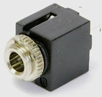 Złącze męskie jack 3,5 mm TRU COMPONENTS 718817 złącze żeńskie do wbudowania pionowego Ilość styków: 3 stereo czarny 1 s