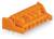 Pomarańczowy złącz wtykowy z sześcioma stykami, odpowiedni do połączeń elektrycznych i zastosowań elektronicznych.