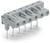 Szary, wielobiegunowy złącze z wieloma przyłączami i stykami, przeznaczone do zastosowań elektronicznych lub elektrycznych.