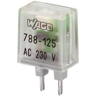 Elektryczne przekaźnik z oznaczeniem 'WAGO 788-125 AC 230 V', przeznaczony do pracy z napięciem 230 V.