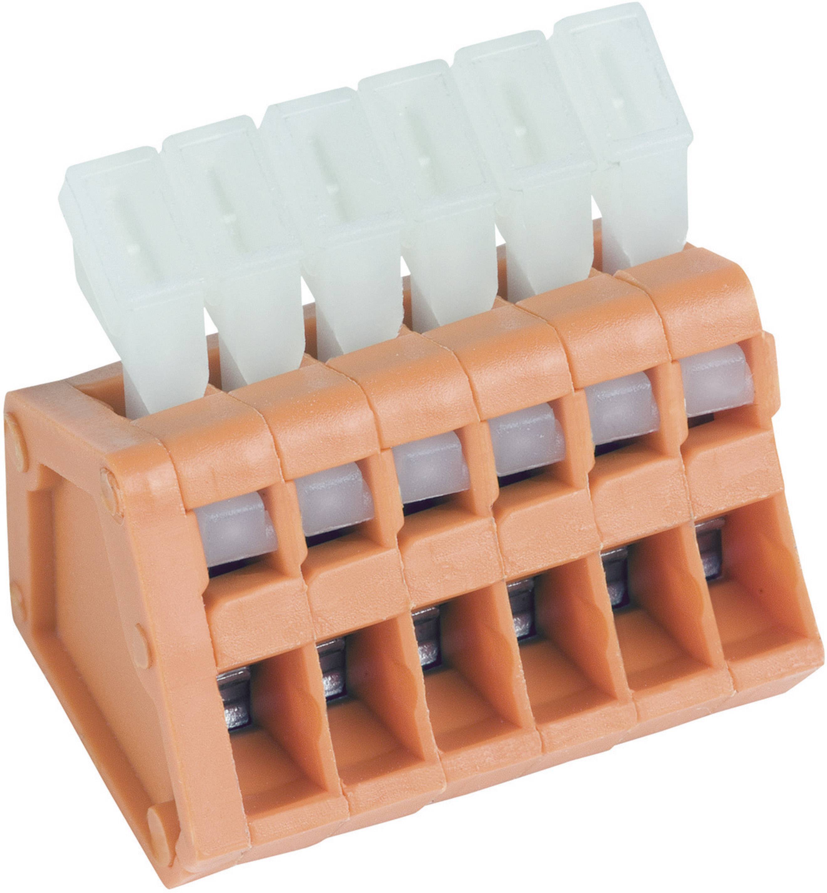 PTR Hartmann AKZ3191/10KD-2.54 Fjederkraftsklemmeblok 0.50 mm² Poltal 10 Orange 1 stk