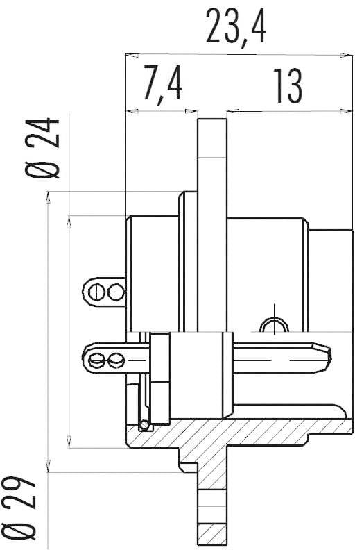 З'єднувач круглий 09-0065-00-07, 1 шт.