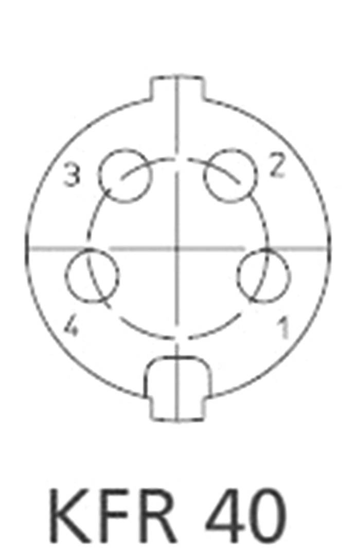 Круглий DIN-роз'єм KFR 40 Роз'єм Lumberg KFR 40 типу 