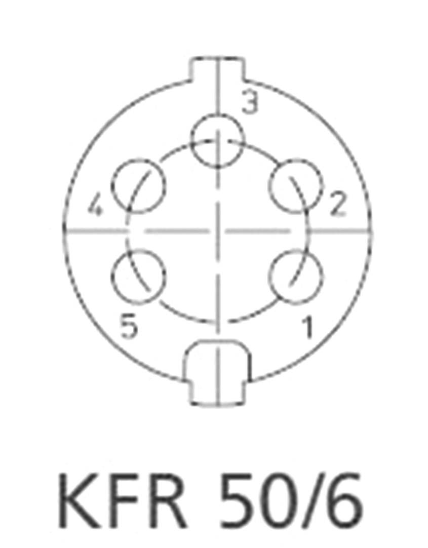 Круглий DIN-роз'єм KFR 50/6 Роз'єм Lumberg KFR 50/6 