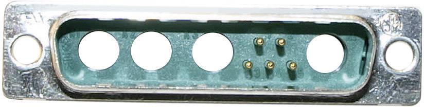 Роз'єм D-Sub, гібридний, паяльна чашка 180°, Conec 9W4, 1 шт.