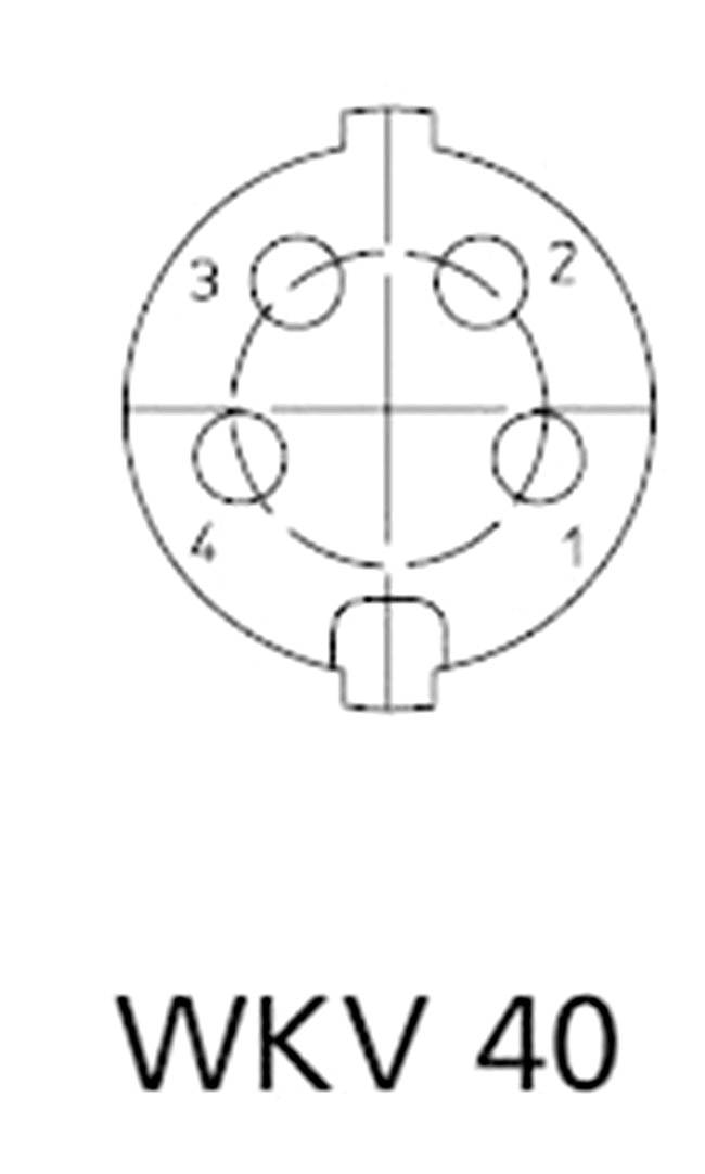 Круглий роз'єм DIN WKV 40 Кутовий роз'єм Lumberg WKV 40 