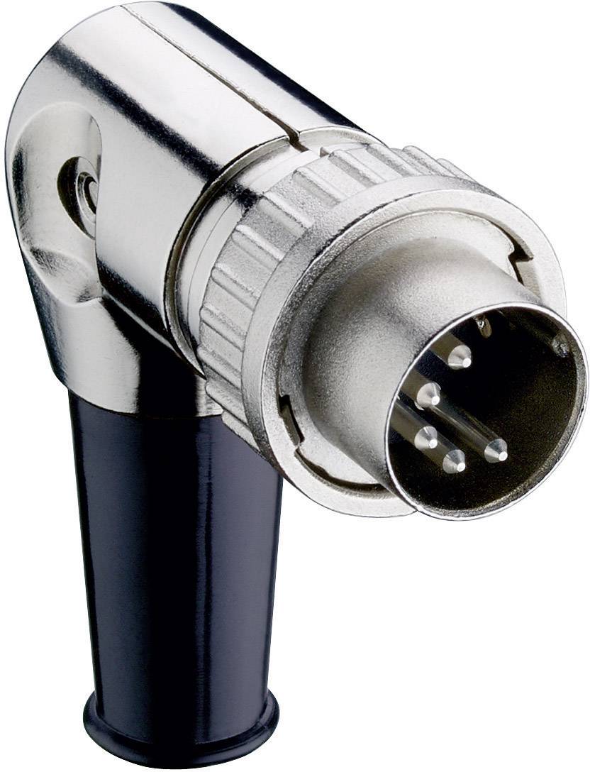 Круглий роз'єм DIN 0134 05 Кутовий роз'єм Lumberg 0134 05 чоловічий Кількість контактів: 5 срібний 1 шт.