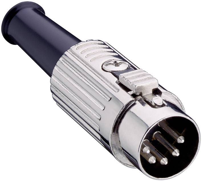 Круглий роз'єм DIN 0137 08-1 Lumberg 0137 08-1 прямий чоловічий роз'єм Кількість контактів: 8 срібний 1 шт.