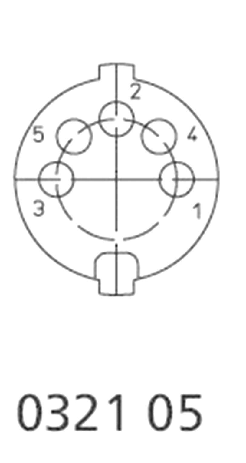 Круглий роз'єм DIN 0332 05 Lumberg 0332 05 чоловічий прямий роз'єм Кількість контактів: 5 срібний 1 шт.