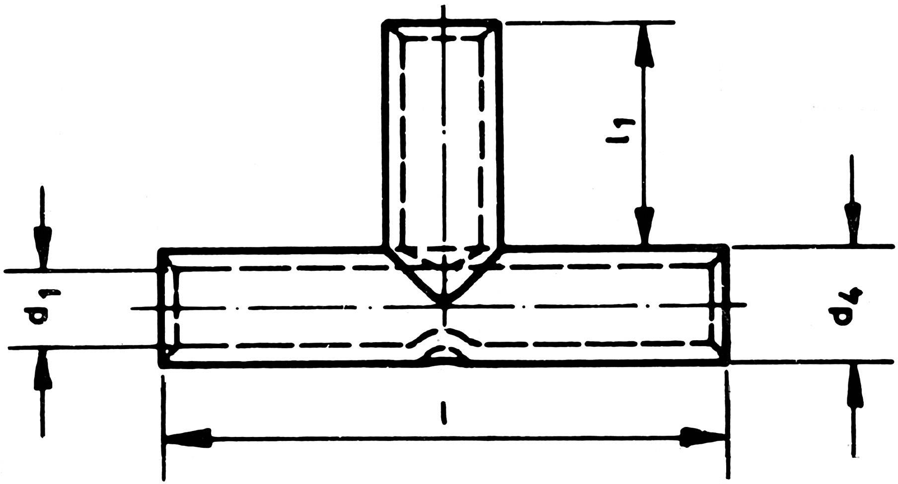 Трійник без ізоляції металевий Klauke TV10 1 шт.