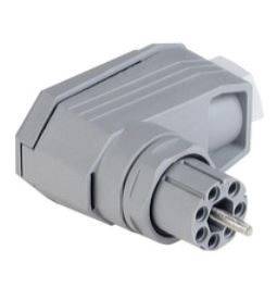 Роз'єм напруги для серії NR Hirschmann N6R FF R, 6 + PE, O = 7 - 9 мм, 5 A, 60 V, сірий