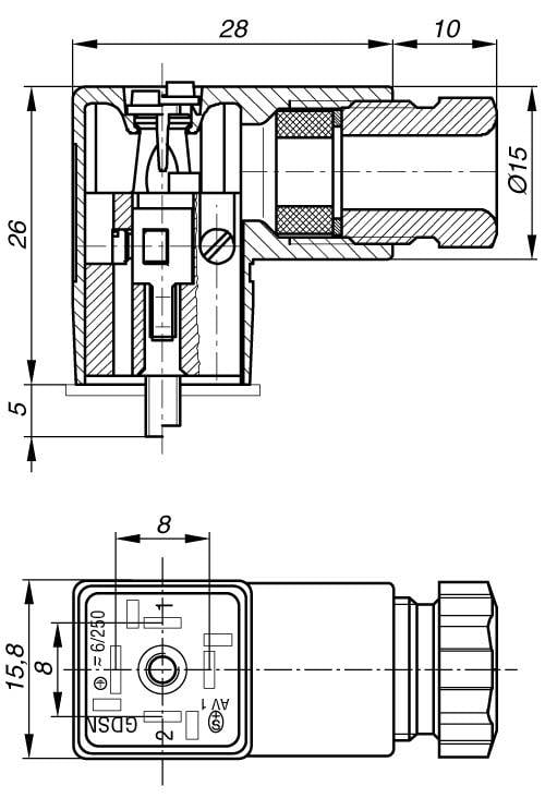 Гіршманн 933 023-100-1 GDSN 307, контакти: 3, 1 шт.