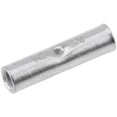 Srebrzyste aluminiowe rurki z wybitymi numerami i literami. Wydaje się, że są przeznaczone do celów kablowych lub połączeniowych.