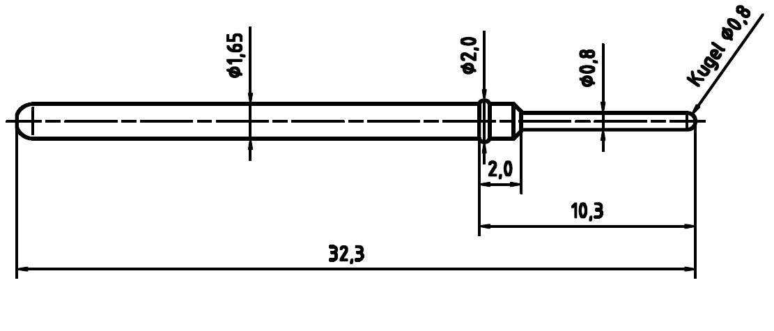 Sonda pomiarowa PTR 2021-D-1.5N-AU-0.8
